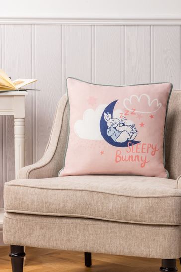 Buy Peter Rabbit Pink Sleepy Head Timeless Cushion from the Next