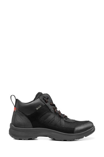 Hotter Summit GTX Black Lace-Up Black Shoes