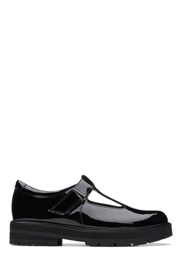 Buy Clarks Black Multi Fit Patent Prague Brill Shoes from Next Luxembourg