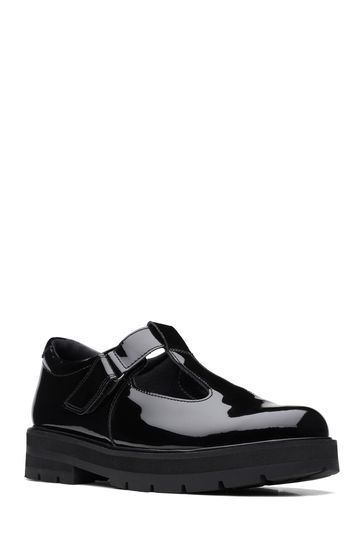 Buy Clarks Black Multi Fit Patent Prague Brill Shoes from Next