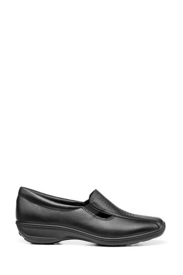 Hotter Calypso II Wide Fit Black Slip On Shoes