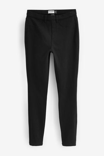 Buy Black Cosy Fleece Lined Jersey Denim Leggings from Next Thailand