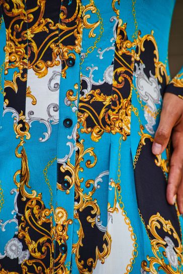 Fitted midi shirt dress shop