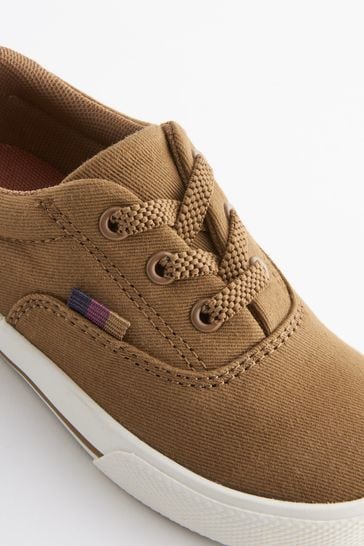 Buy Tan Brown Elastic Lace Up Shoes from Next Austria