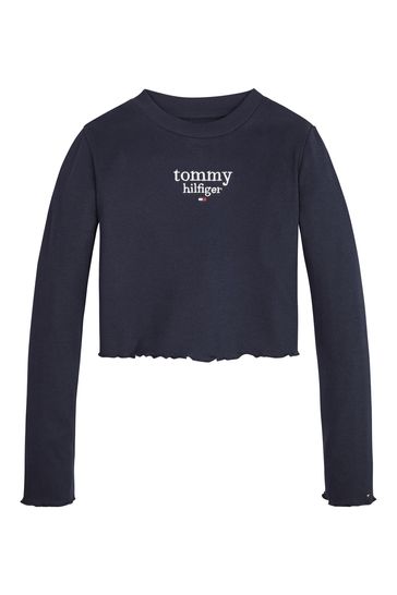 Tommy Hilfiger Blue Tommy Graphic Ribbed Top