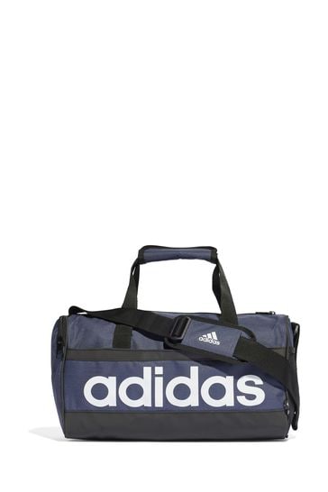 adidas Blue Essentials Linear Duffel Bag Extra Small