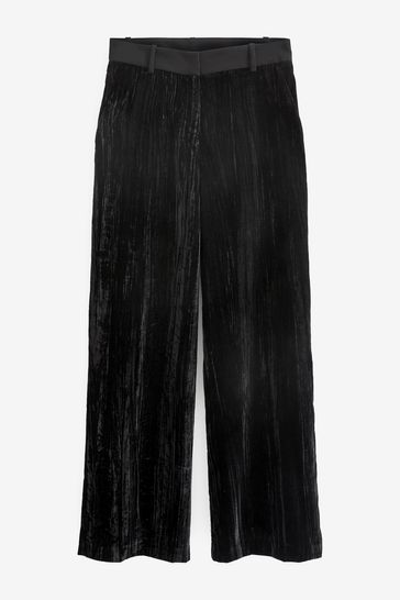 Black velvet best sale wide leg pants