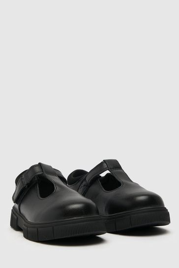 T bar top wide fit shoes