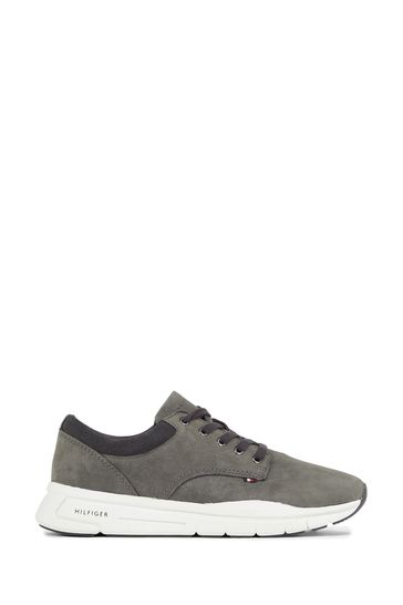 Tommy Hilfiger Grey Comfort Leather Hybrid Trainers