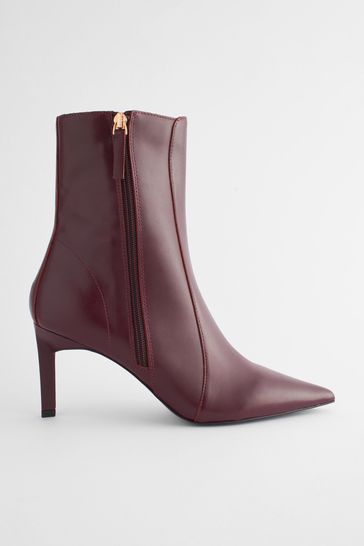 Burgundy Red Forever Comfort Point Toe Heeled Boots