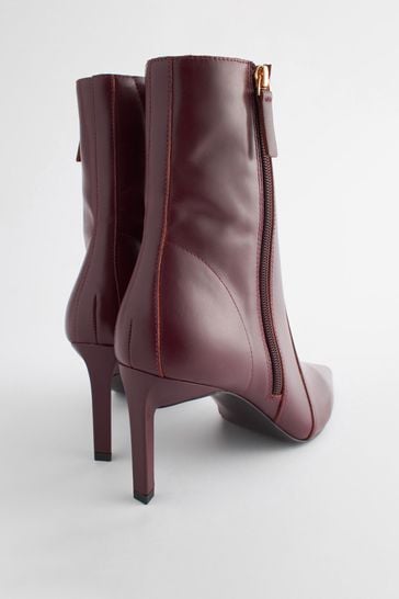 Burgundy cheap pointed boots