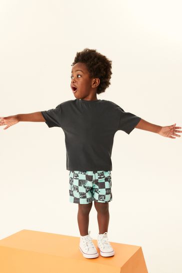 Buy Aqua Blue Checkerboard Plain Pull On Shorts 3mths 7yrs from Next Croatia