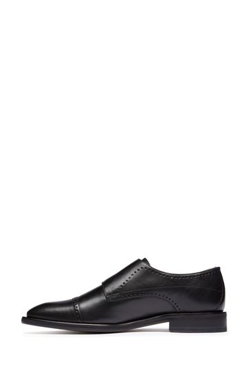 Oliver Sweeney Ackergill Black Calf Leather Double Monk Shoes