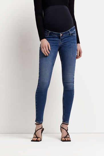 Buy River Island Blue Maternity Denim Skinny Fit Jeans from Next Kuwait
