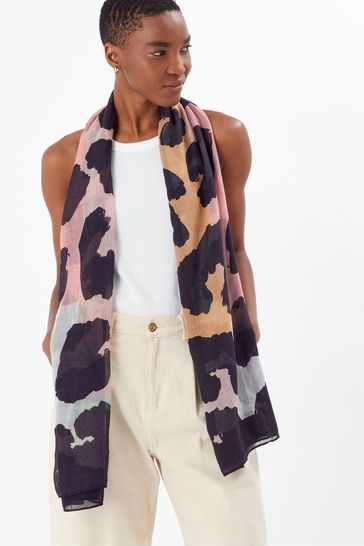 Accessorize Natural Abbie Abstract Animal Print Scarf In Recycled Polyester