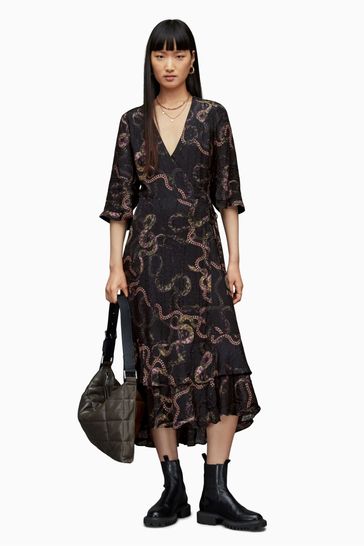Buy AllSaints Green Delana Tempest Dress from Next Luxembourg