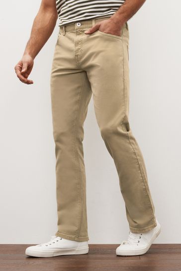 Light Tan Bootcut Coloured Stretch Jeans