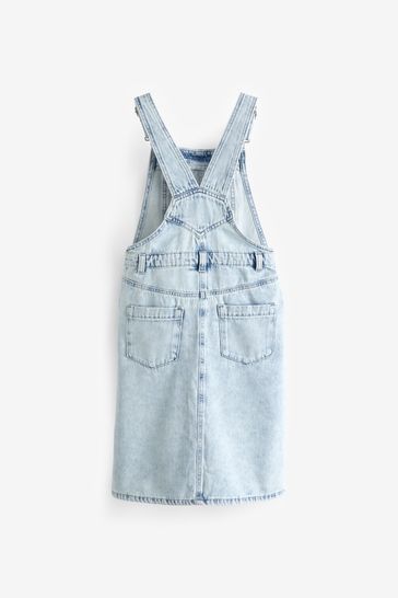 Denim pinafore maxi dress top