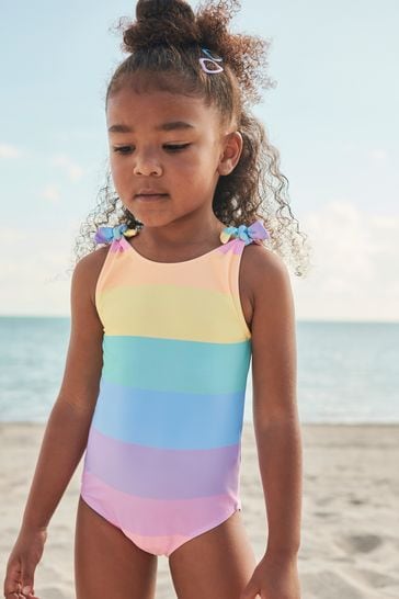 Multi stripe swimsuit discount