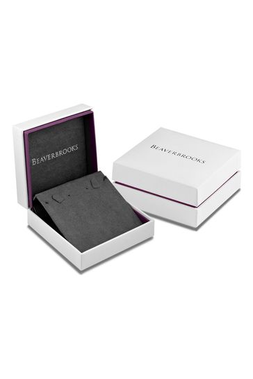 Beaverbrooks Sterling Silver Cubic Zirconia Angel Wing Pendant Necklace
