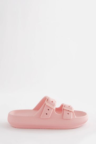 Pink 2 cheap strap sandals