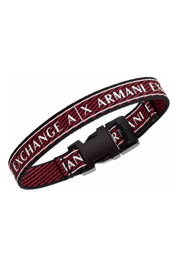 Buy Armani Exchange Gents Red Jewellery Logo Bracelet from Next Ireland