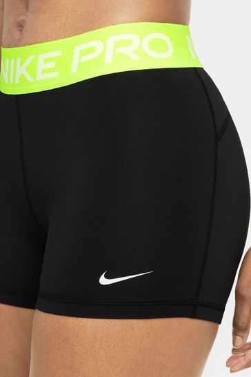 Buy Nike Black Lime Pro 3 Shorts from Next Netherlands