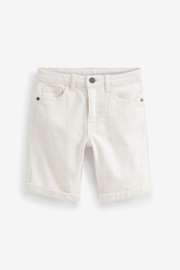 Cream denim top shorts