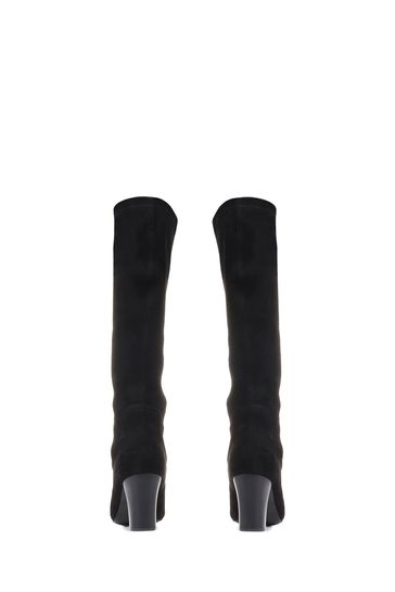 Black suede knee online high sock boots