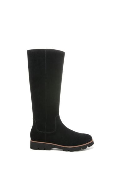 Black suede knee length boots online