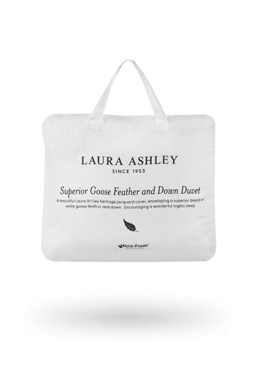 Laura Ashley White Superior Goose Feather and Down Duvet 10.5 Tog