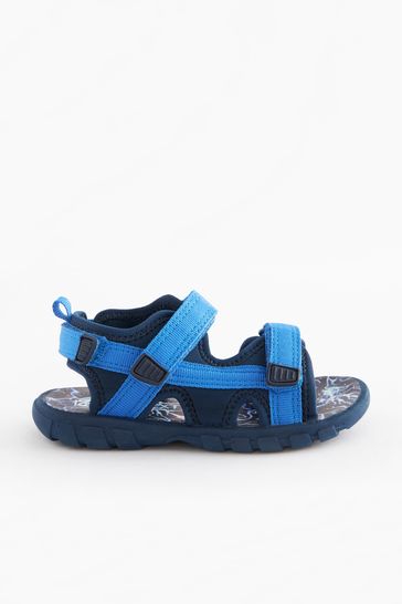 Cobalt Blue Wide Fit G Lightweight Touch Fastening Adjustable Strap Trekker Sandals