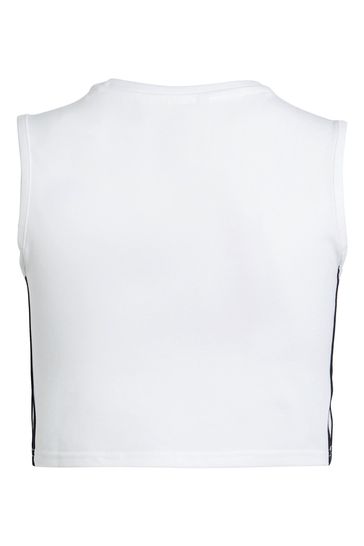 Adidas originals white deals vest top