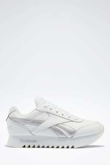 Reebok White Royal Classic Jogger 2 Platform Trainers