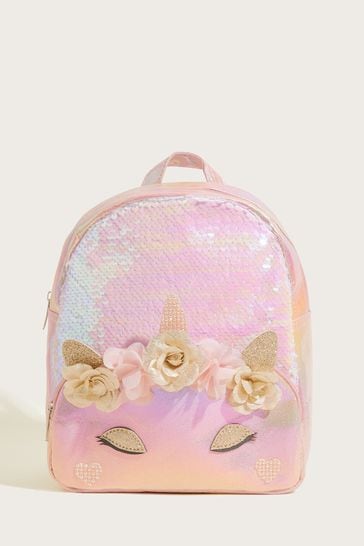 Unicorn backpack with top sequins