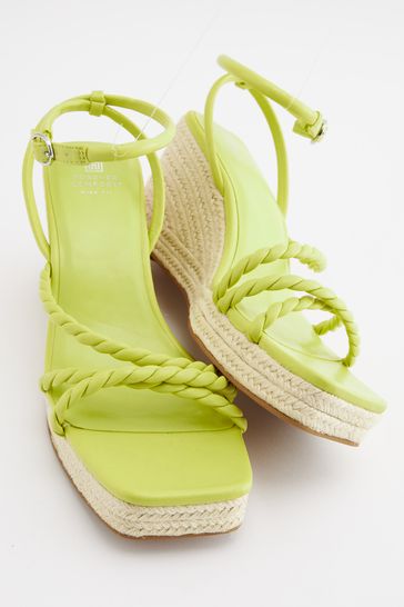 Lime green wedges shop