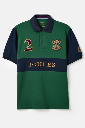 Joules Embellished Green Polo Shirt