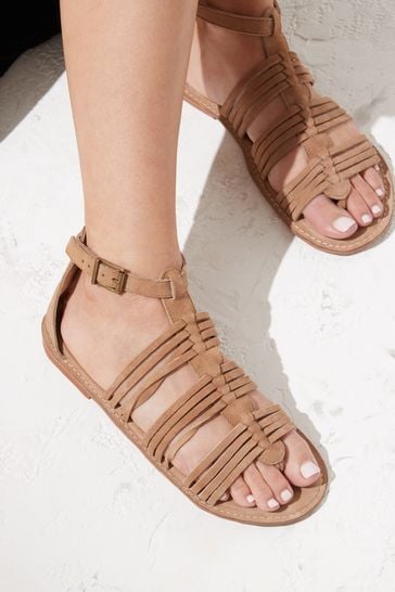 Buy Tan Brown Forever Comfort Leather Boho Gladiator Sandals from