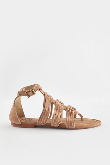 Buy Tan Brown Forever Comfort Leather Boho Gladiator Sandals from