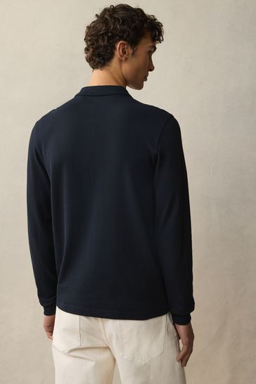 Buy Fred Perry Plain Long Sleeve Polo Shirt from Next Luxembourg