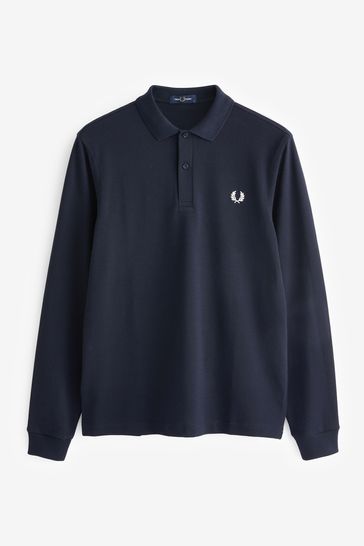 Buy Fred Perry Plain Long Sleeve Polo Shirt from Next Singapore