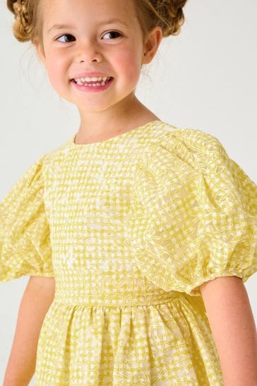 Next yellow hotsell gingham dress