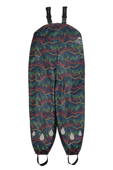 Frugi Blue Rainbow Waterproof Puddle Trousers