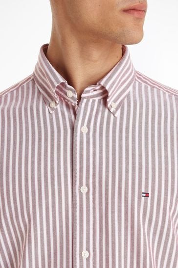Oxford Shirt Buy Stripe Tommy Red from Luxembourg Next Hilfiger