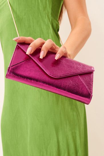 Metallic deals pink purse