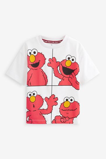 White Elmo Short Sleeve License T-Shirt (6mths-8yrs)