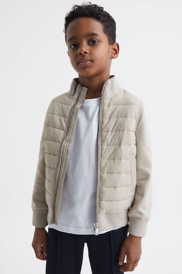 Buy Reiss Stone Flintoff 3 9 yrs Funnel Neck Quilted Hybrid Jacket from Next Kuwait