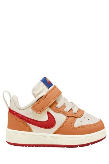 Nike Orange/White Court Borough Low Infant Trainers