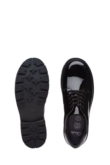 Buy Clarks Black Patent Multi Fit Leather Prague Lace Shoes from