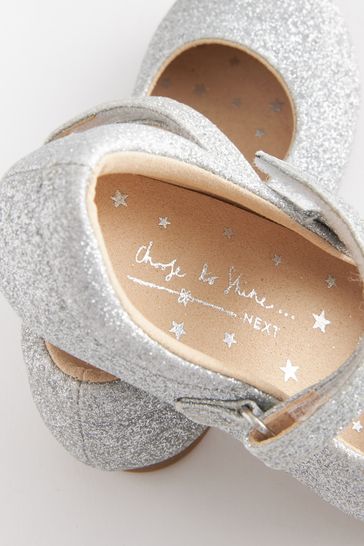 Silver glitter shoes wide fit best sale
